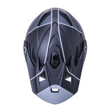 Zoka Stripe Full Face Helmet | Black/Gray